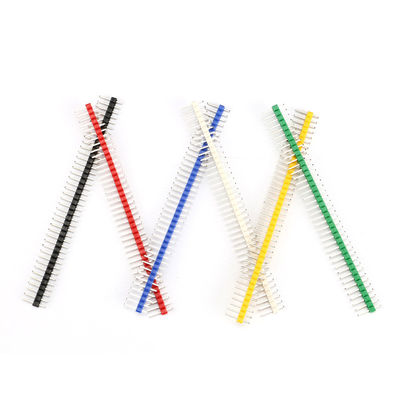 Farbige 40 steckt 2.54mm einzelne Reihe gerades Pin Header Male Connector Strip für Arduino fest