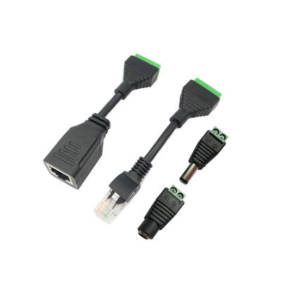 Netz-Buchse DC Spannung Stecker POE-Kabel-RJ45 zum Schraubklemme-Adapter für Monitor-Kamera