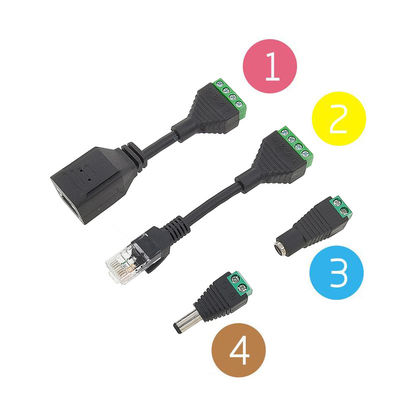 Netz-Buchse DC Spannung Stecker POE-Kabel-RJ45 zum Schraubklemme-Adapter für Monitor-Kamera