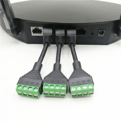 Netz-Buchse DC Spannung Stecker POE-Kabel-RJ45 zum Schraubklemme-Adapter für Monitor-Kamera