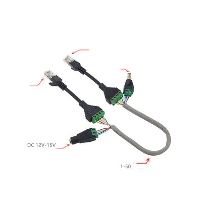 Netz-Buchse DC Spannung Stecker POE-Kabel-RJ45 zum Schraubklemme-Adapter für Monitor-Kamera