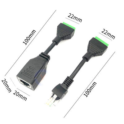 Netz-Buchse DC Spannung Stecker POE-Kabel-RJ45 zum Schraubklemme-Adapter für Monitor-Kamera