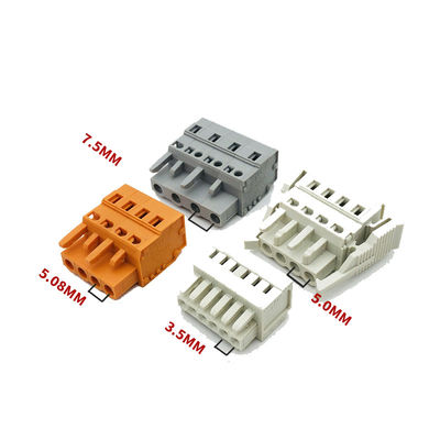 5.00mm/5.08mm Neigungs-Ersatz Screwless-Frühlings-Klammern-Verteiler