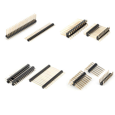 Winkel-Pin Header PWBs SMT der Neigungs-1.27mm 2.0mm 2.54mm fertigte männliches Verbindungsstück-einzelne dreifache Verdoppelungreihe besonders an