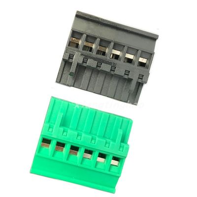 5.08mm verstopfen pechschwarze Farbschraubklemme-Klemmenblöcke gerades Pin Horizontal Entry Wiring