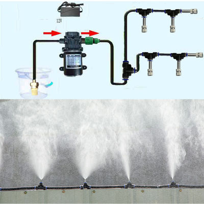 Membranförderpumpe-Wasser Misting-System-Nebel versieht Nebel-Kühlwasser-Ausrüstung 6 15 18 Meter mit einer Düse