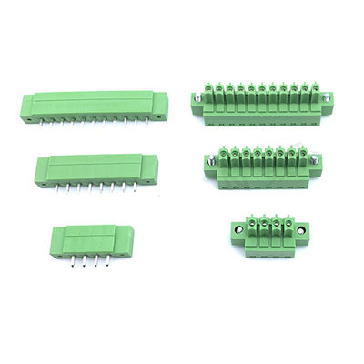 3.81mm Neigung PWB-Schraubklemme-Klemmenblöcke verstopfen + gestreckter Winkel Pin Header mit Flansch
