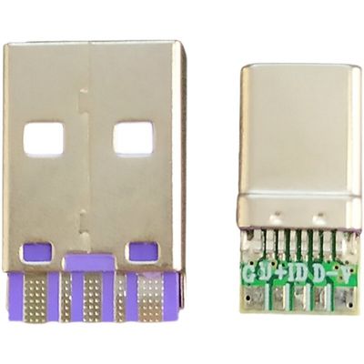 Art c-Metallverbindungsstück-Stecker-Shell Data Charge Cable For-Handy-mechanische Tastatur DIY-Ausrüstung USBs 3,1
