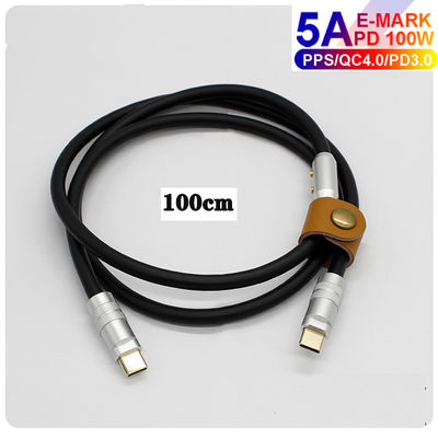 6mm O.D USB 3,1 Art c-Gebührenkabel PD 100W aufladend für Laptop-Tablet-intelligente Telefone