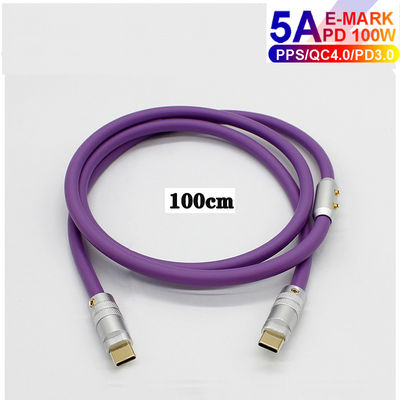 6mm O.D USB 3,1 Art c-Gebührenkabel PD 100W aufladend für Laptop-Tablet-intelligente Telefone