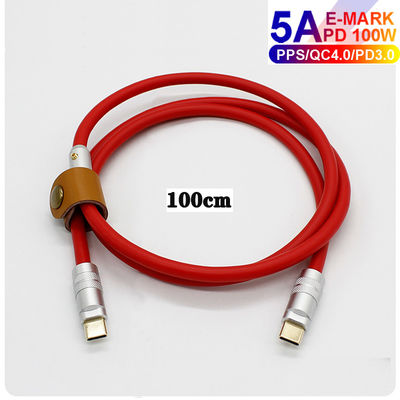 6mm O.D USB 3,1 Art c-Gebührenkabel PD 100W aufladend für Laptop-Tablet-intelligente Telefone