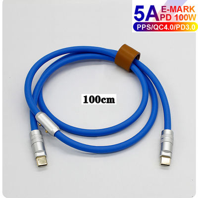6mm O.D USB 3,1 Art c-Gebührenkabel PD 100W aufladend für Laptop-Tablet-intelligente Telefone