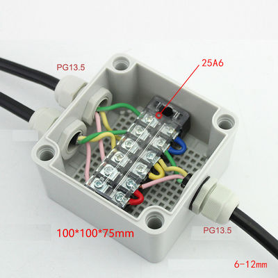 Einschließungs-Kabelanschlusskasten 100*100*75mm Pastic imprägniern elektrischer mit Verbindungsstücken