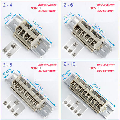 Stromversorgungs-Kabel-Verteilerplatten-Verteiler-Teiler LÄRM 300V 35A Schienen