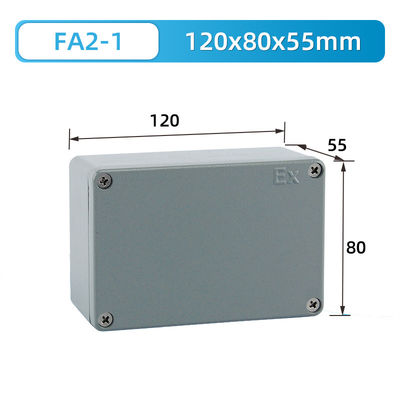 1 in 2 aus Kabel-Verteilungs-dem Aluminiumanschlusskasten wasserdicht mit Verteilern 120*80*55mm
