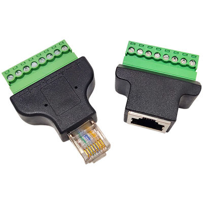 RJ45 Buchse 8P8C bis 8 Pin Screw Terminal Block Adapter für Lösung CCTV Vedio