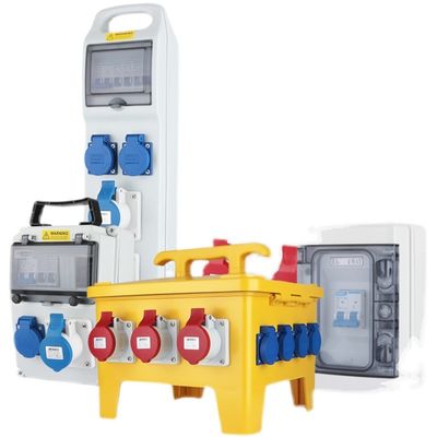 Im Freien elektrischer Kasten Plastikwechselstrom 380V - 400V des wasserdichten elektrischen Sockel-IP65