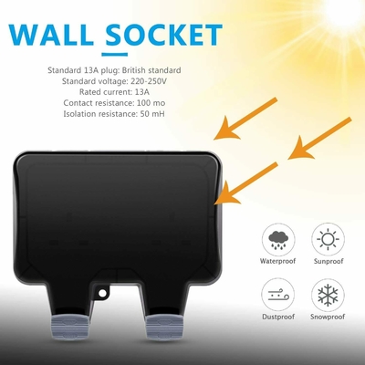 An der Wand befestigter Steckdose-Sockel-Aufladungspole-Plastikschalter-Kasten im Freien IP66 Wheatherproof