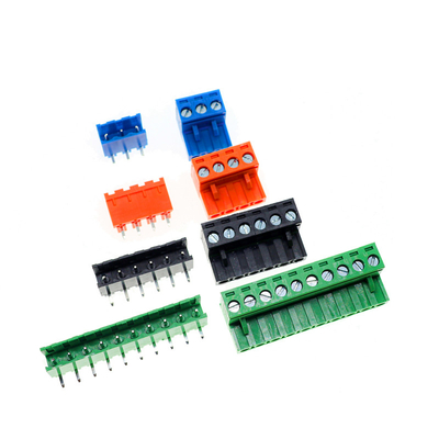 5.08mm Pitch PCB Plug-in Screw Terminal Blöcke Plug + Rechteck Pin Header mit gedruckten Marker Service