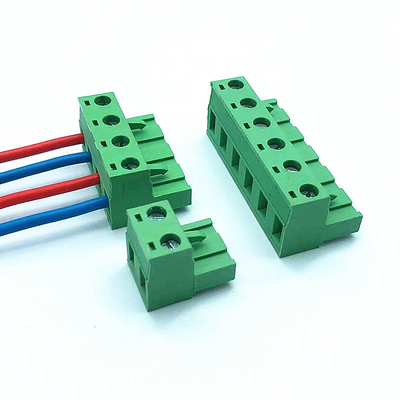 verstopfen steckbare Einsteckschraubklemme-Klemmenblöcke 7.62mm Neigungs-15Amp + Titel
