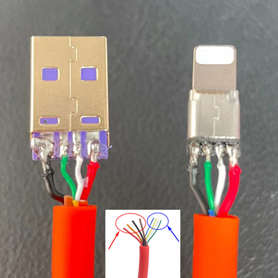 Art c-Gebührenkabel PD 100W DIY-Ausrüstungs-6mm O.D USB-C 3,1 aufladend für Laptop-Tablet-Telefone