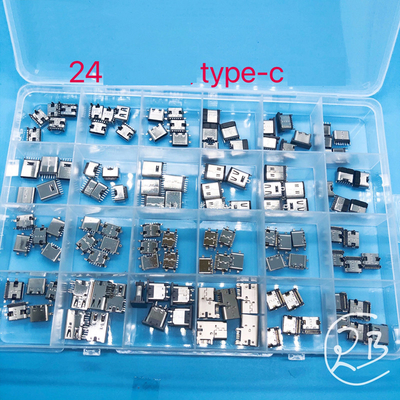 Art C Charing Flanschdose-Behälter 75pcs 120pcs des Hafen-Reparatur-Set-USB-C des Verbindungsstück-6P 16P 24P