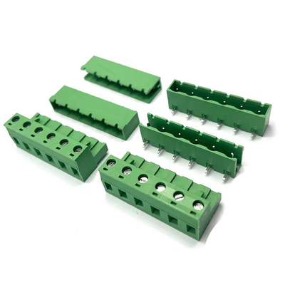 verstopfen steckbare Einsteckschraubklemme-Klemmenblöcke 7.62mm Neigungs-15Amp + Titel