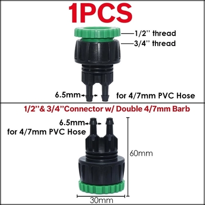 Plastikzoll der Garten-Wasser-Schlauch-Hahn-Verbindungsstück-schneller Schlauch-Adapter-Zusätze 1/2 3/4 Zoll