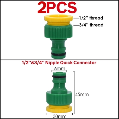 Plastikzoll der Garten-Wasser-Schlauch-Hahn-Verbindungsstück-schneller Schlauch-Adapter-Zusätze 1/2 3/4 Zoll