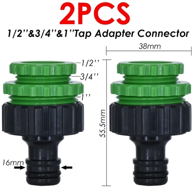 Plastikzoll der Garten-Wasser-Schlauch-Hahn-Verbindungsstück-schneller Schlauch-Adapter-Zusätze 1/2 3/4 Zoll