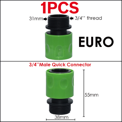 Plastikzoll der Garten-Wasser-Schlauch-Hahn-Verbindungsstück-schneller Schlauch-Adapter-Zusätze 1/2 3/4 Zoll