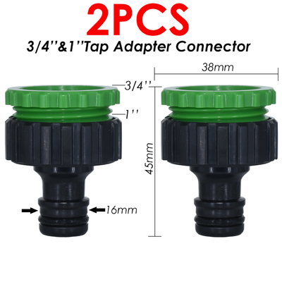 Plastikzoll der Garten-Wasser-Schlauch-Hahn-Verbindungsstück-schneller Schlauch-Adapter-Zusätze 1/2 3/4 Zoll