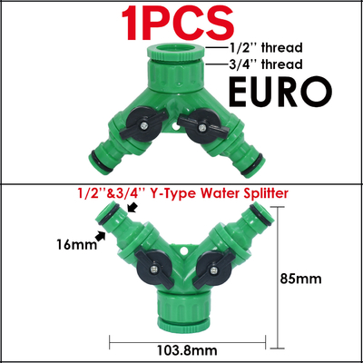 Plastikzoll der Garten-Wasser-Schlauch-Hahn-Verbindungsstück-schneller Schlauch-Adapter-Zusätze 1/2 3/4 Zoll