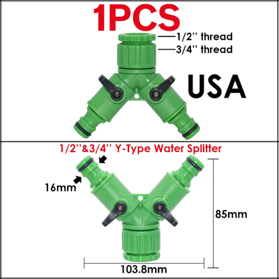 Plastikzoll der Garten-Wasser-Schlauch-Hahn-Verbindungsstück-schneller Schlauch-Adapter-Zusätze 1/2 3/4 Zoll