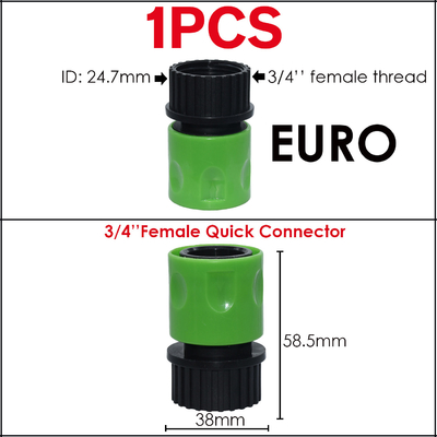 Plastikzoll der Garten-Wasser-Schlauch-Hahn-Verbindungsstück-schneller Schlauch-Adapter-Zusätze 1/2 3/4 Zoll