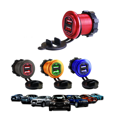 Doppel-USB-Ladegerät-Ausgang-Adapter-Netzdose 4.8A für Selbstmotorrad-LKW-Schiff wasserdichtes 12-24V
