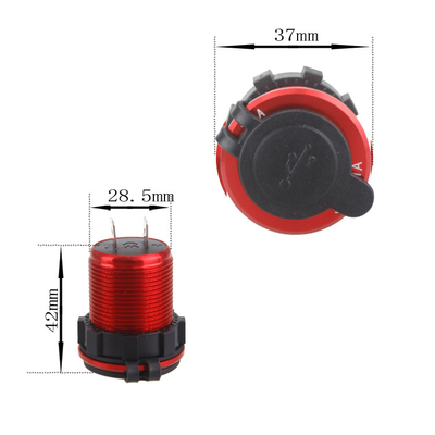 Doppel-USB-Ladegerät-Ausgang-Adapter-Netzdose 4.8A für Selbstmotorrad-LKW-Schiff wasserdichtes 12-24V