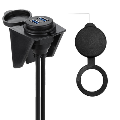 Armaturenbrett-Platten-ebener Berg USB 3,0 Doppel-Port Dock-Adapter-Mann zum weiblichen Erweiterungs-Kabel