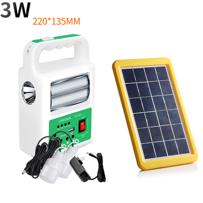 Tragbare Lampe des Solarenergie-Bank-Gremiums-2 LED mit USB-Kabel-Ladegerät-Notbeleuchtungs-System