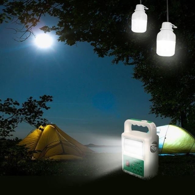 Tragbare Lampe des Solarenergie-Bank-Gremiums-2 LED mit USB-Kabel-Ladegerät-Notbeleuchtungs-System