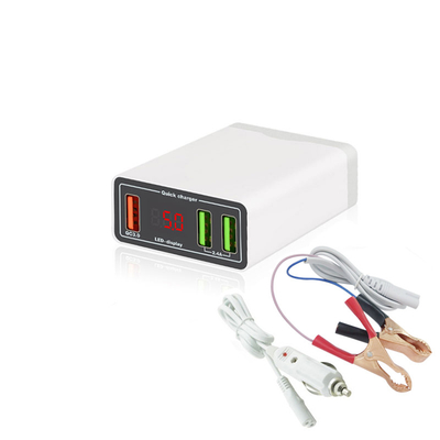 Motorrad-LKW DC-Konverter mit Batterie-Clip 12V 24V zum Ladegerät-Stromadapter 5V QC3.0 USB