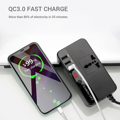 Auto-Inverter DC 24V 12V des LKW-200W zu Konverter-Macht-Ladegerät-Adapter USBs Wechselstroms 220V schneller Ladestation