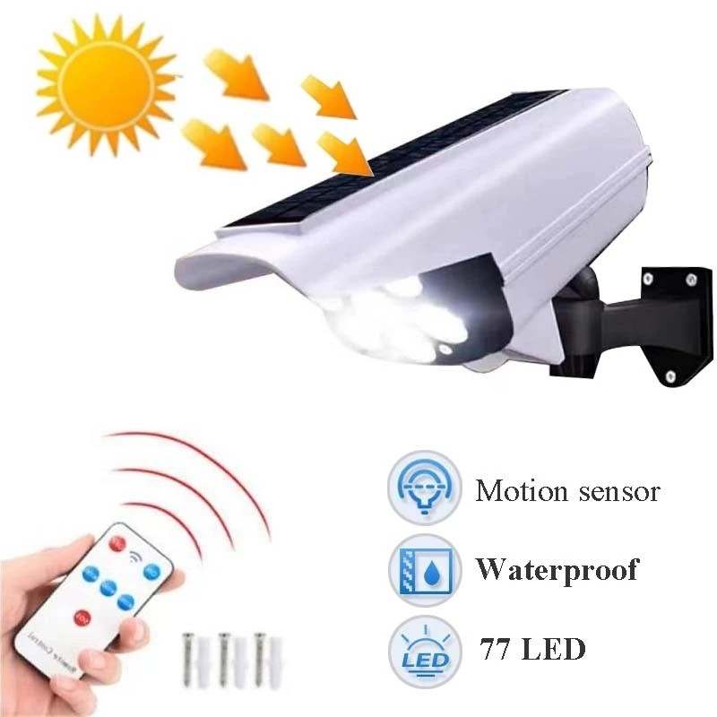 2 in 1 helle Solarsicherheits-blinder Kamera-Bewegungs-Sensor-Solarwand-Lampe im Freien wasserdicht