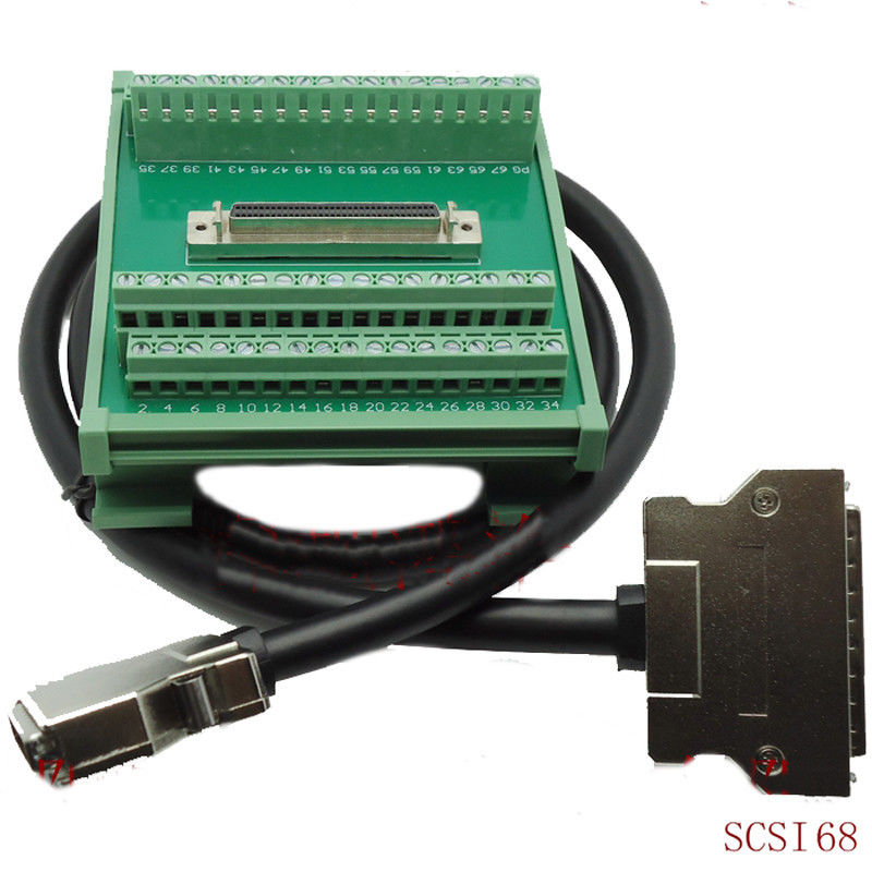 Hutschiene SCSIs 68 Pin Connector, die Verteiler-Adapter mit 1 Meter Kabel anbringt