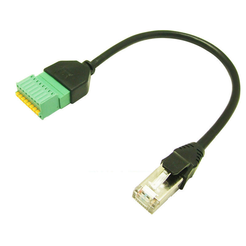 Verbindungsstück RJ45 8P8C bis 8 Pin Screw Terminal Block Adapter 30cm lang für Sicherheit CCTV-Videolösung