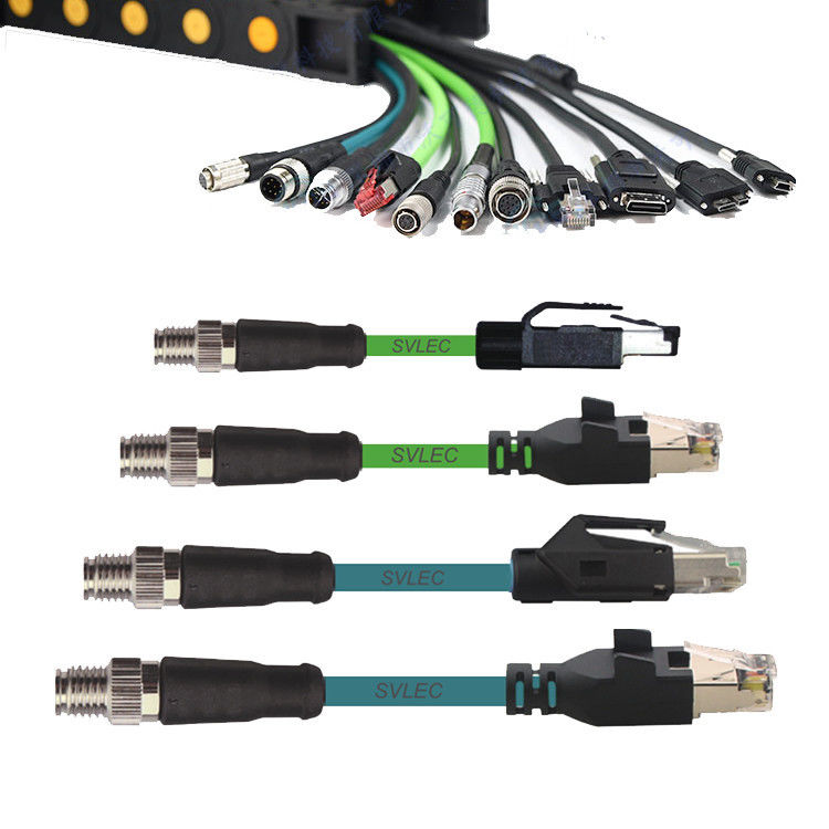 Flexible Widerstand-Ankerkette M12 zu des Stecker-RJ45 dem Kabelstrang Verbindungsstück-Ethernet-Netzwerk Kabel-Cat6 schlüsselfertig