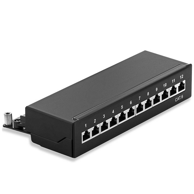 12 Port-Pacthpanel UTP Kabel-Verteiler-Verteilerdose-Teiler des Wand-Berg-RJ45 der Schalttafel-Cat6