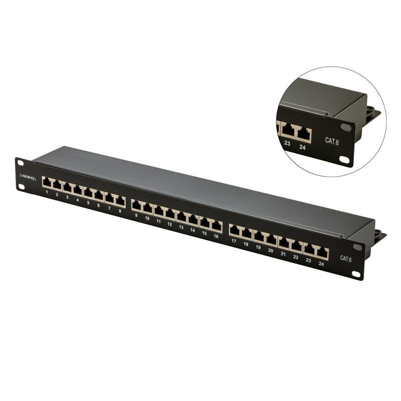 24 Port-Rackmount 19 Zoll x 1U Schalttafel Cat6 Pacthpanel UTP RJ45