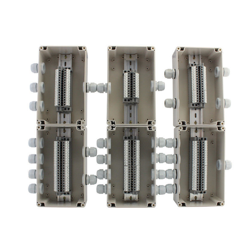 Elektrisches Kabel-Verteilungs-Anschlusskasten 200*120*75mm imprägniern mit Lärm-Schienen-Verteilern