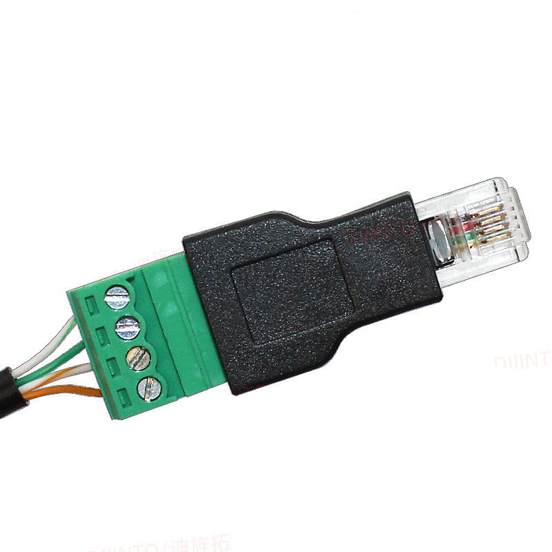 Männliches Verbindungsstück-modulare Stecker RJ11 6P4C bis 4 Pin Screw Terminal Blocks Adapter